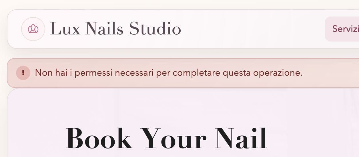 Beauty Booking interface view 2